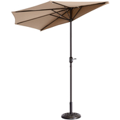 Pure Garden 9 ft. Fade Resistant Half Patio Umbrella