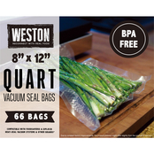 Weston Vac Sealer Bags, 8 x 12 in. Quart, 66 ct.