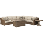 Signature Design by Ashley Beachcroft 5 pc. Outdoor Sectional