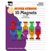 Charles Leonard Push Pin Style Super Strong Assorted Magnets 10 ct.