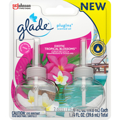 Glade Tropical Blossoms Scented Oil Air Freshener Refills, 2 ct.