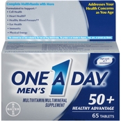 One-A-Day Men's 50+ Healthy Advantage Multivitamin/Multimineral Supplement 65 pk.
