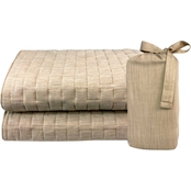 BedVoyage Eco-Melange Rayon Bamboo Cotton Quilted Standard Shams, 2 pc.