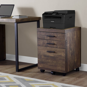 Chelsea Home Hawthorne 3 Drawer Filing Cabinet on Casters