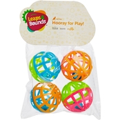 Leaps & Bounds Lattice Ball and Bell Cat Toys 4 pk.