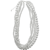 Cherish White Faux Pearl Torsade 18 in. Necklace
