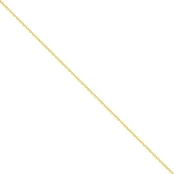 14K Yellow Gold 2.2mm Diamond Cut Cable Chain Necklace