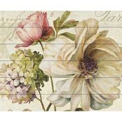 Trademark Fine Art Lisa Audit Marche de Fleurs II Wood Slat Art 18 x 22
