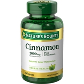 Nature's Bounty Cinnamon 2000 Plus Chromium High Potency 400 mcg 60 ct.