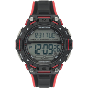 Armitron Men's Sport Digital Chronograph Resin Strap Watch 40-8455RBK