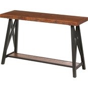 Simply Perfect Rustic Pine Sofa Table with Shelf