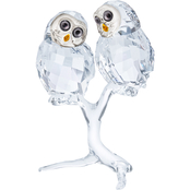 Swarovski Feathered Beauties Owl Couple Figurine