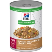 Hill's Bioactive Recipe Adult Braised Lamb, Brown Rice and Carrot Stew Dog Food