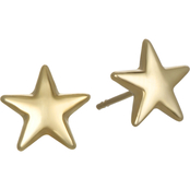 10K Gold Polished Star Stud Earrings