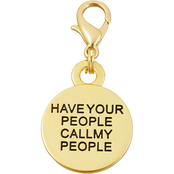 Bond & Co. Have Your People Call My People Dog Collar Charm