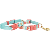 Bond & Co. Turquoise and Coral Dog Collar, Extra Small and Small