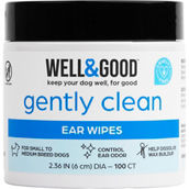 Well & Good Small Dog Ear Wipes, Pack of 100