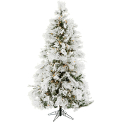 Frasier Hill Farm Flocked Snowy Pine Christmas Tree