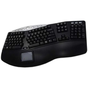 Adesso Tru-Form Pro 308 Contoured Ergonomic Keyboard with Built-In Touchpad