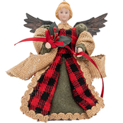 Gigi Seasons 6 in. Angel Figurine/Ornament Caucasian, Buffalo Plaid