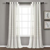 Lush Decor Bridie Grommet Sheer Window Curtain Panels 2 pc. Set