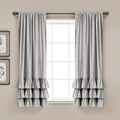 Lush Decor Allison Ruffle Window Curtain Panels 40x95 in. 2 pc. Set