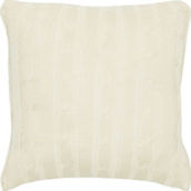 Rizzy Home Cable Knit 18 x 18 in. Polyester Filled Pillow