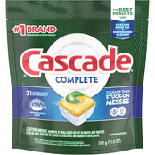 Cascade Complete ActionPacs Dishwasher Detergent Lemon 21 ct.