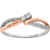 10K Two Tone Gold 1/10 CTW Diamond Fashion Ring