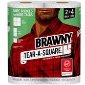 Brawny Tear A Square Paper Towels, 2 Rolls