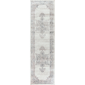 Rizzy Home Panache Natural Medallion Distressed Area Rug