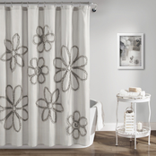 Lush Decor Ruffle Flower Single Shower Curtain 72 x 72 in.