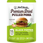 Meat Shredz Premium Dried Pulled Pork Jerky Black Pepper 8 pk., 2.2 oz. each