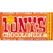 Tony's Chocolonely 32% Milk Chocolate Bar with Caramel and Sea Salt 6.35 oz.