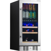 NewAir 48 Can, 9 Wine Bottle Dual Zone Wine and Beverage Fridge