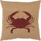 Rizzy Home Crab Red 20 x 20 in. Pillow