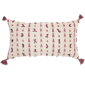 Rizzy Home Geometric Dark Pink Polyester Filled Pillow