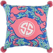 Simply Southern Crab Pink Polyester Filled Pillow