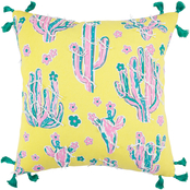 Simply Southern Cacti Yellow Polyester Filled Pillow