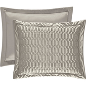 J. Queen New York Satinique Silver Standard Quilted Sham