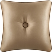 Five Queens Court Colonial Gold 16 in. Square Decorative Throw Pillow