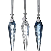 Waterford Topaz Ombre Mix Icicle Ornaments Set of 3