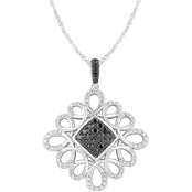 Love Honor Cherish 10K Gold 3/4 CTW Black Diamond and White Diamond Fashion Pendant