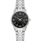 Bulova Women's Silvertone Stainless Steel Bracelet Watch 96P226