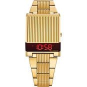 Bulova Men's Computron Gold Stainless Steel Bracelet Watch 97C110
