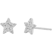 Rachel Reid 14K Gold 1/8 CTW Diamond Star Earrings