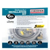 Certified Appliance Dishwasher Installation Kit with Straight Plug Head