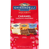 Ghirardelli Valentine's Milk Chocolate Caramel Assorted Squares Large Bag 8.6 oz.