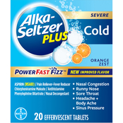 Alka-Seltzer Plus Cold Powerfast Fizz Orange Zest Effervescent Tablets 20 ct.
