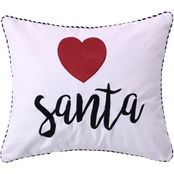 Levtex Home Rudolph Heart Santa Pillow